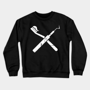 Distressed Dental Picks Crewneck Sweatshirt